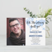 Oh de plaatsen waar hij naar de foto van het blauw kaart (Staand voorkant)