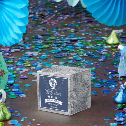 "Oh de plaatsen waar hij zal gaan!" Baby shower re Bedankdoosjes (Feest)