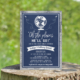 "Oh de plaatsen waar hij zal gaan!" Baby shower re Kaart