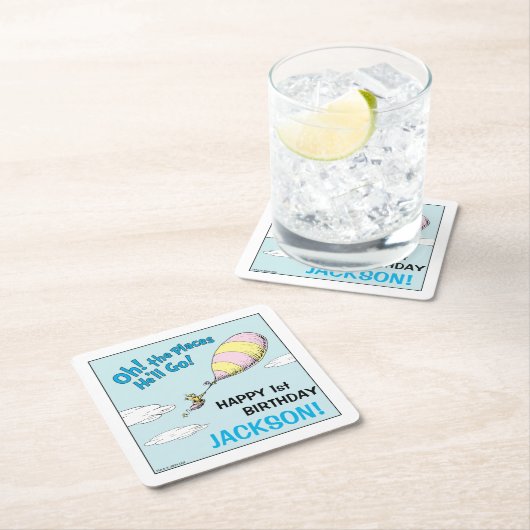 Oh, de plaatsen waar hij zal gaan! - Eerste verjaa Kartonnen Onderzetters (Insitu)