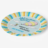 Oh, de plaatsen waar hij zal gaan! - Eerste verjaa Papieren Bordje (Gekanteld)