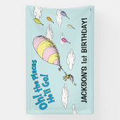 Oh, de plaatsen waar hij zal gaan! - First Birthda Spandoek (Verticaal)