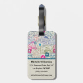 Oh de plaatsen waar ik paspoortstempel Bagagelabel (Achterkant verticaal)