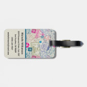 Oh de plaatsen waar ik paspoortstempel Bagagelabel (Achterkant horizontaal)