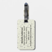 Oh de plaatsen waar je Bagagelabel gaat maken (Achterkant verticaal)