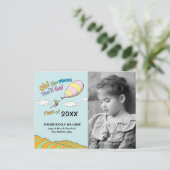 Oh, de plaatsen waar je gaat! Aankondiging afstude Briefkaart (Staand voorkant)