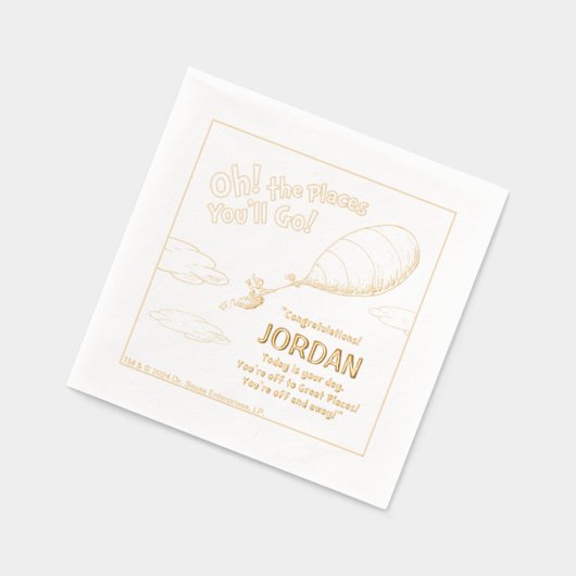 Oh, de plaatsen waar je gaat! Aankondiging afstude Folie Servetten (Links)