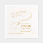 Oh, de plaatsen waar je gaat! Aankondiging afstude Folie Servetten (Voorkant)