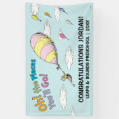 Oh, de plaatsen waar je gaat! Aankondiging afstude Spandoek (Verticaal)