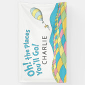 Oh! De plaatsen waar je gaat! Boy Birthday Banner (Verticaal)