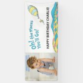 Oh! De plaatsen waar je gaat! Boy Birthday Spandoek (Verticaal)