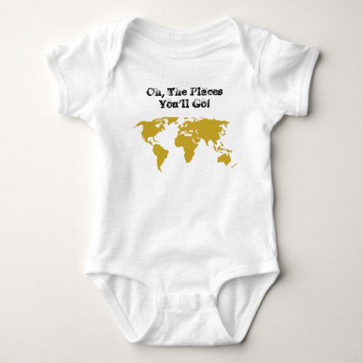 Oh de plaatsen waar je heen gaat! - Baby Cadeaus Romper (Voorkant)