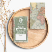 "Oh de plaatsen waar je heen gaat!" Baby shower re Informatiekaartje