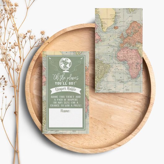 "Oh de plaatsen waar je heen gaat!" Baby shower re Informatiekaartje