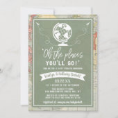 "Oh de plaatsen waar je heen gaat!" Baby shower re Kaart (Voorkant)