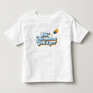 Oh, de plaatsen waar je heen gaat! Citaat met ball Kinder Shirts