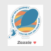 Oh, de plaatsen waar je heen gaat! "Je bent op weg Sticker (Vel)