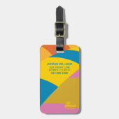 Oh, de plaatsen waar je heen gaat! Kleurrijke ball Bagagelabel (Voorkant verticaal)