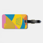 Oh, de plaatsen waar je heen gaat! Kleurrijke ball Bagagelabel (Achterkant horizontaal)