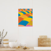 Oh, de plaatsen waar je heen gaat! Kleurrijke ball Poster (Keuken)