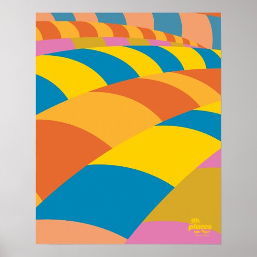 Oh, de plaatsen waar je heen gaat! Kleurrijke ball Poster (Voorkant)