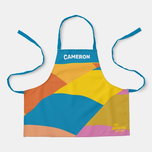 Oh, de plaatsen waar je heen gaat! Kleurrijke ball Schort (Voorkant)