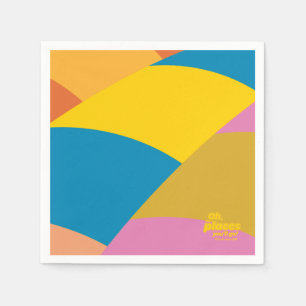 Oh, de plaatsen waar je heen gaat! Kleurrijke ball Servet