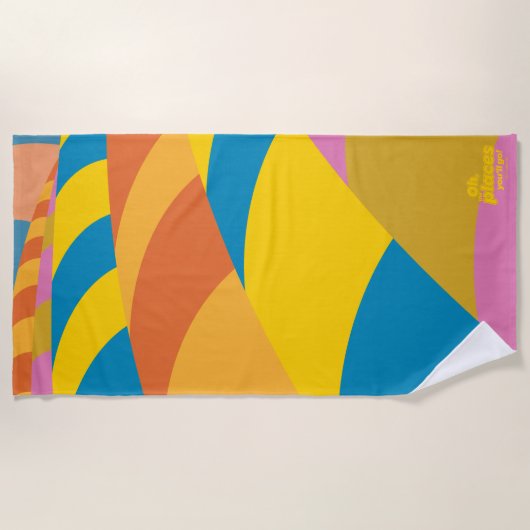 Oh, de plaatsen waar je heen gaat! Kleurrijke ball Strandlaken (Voorkant)