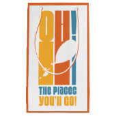 Oh, de plaatsen waar je heen gaat! Lange retrotypo Klein Cadeauzakje (Voorkant)