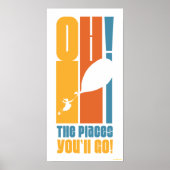 Oh, de plaatsen waar je heen gaat! Lange retrotypo Poster (Voorkant)