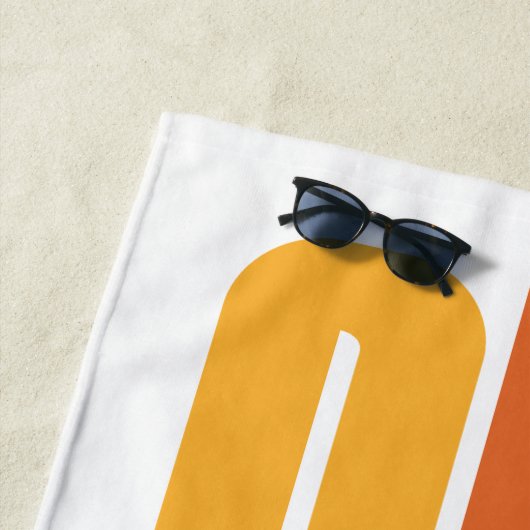 Oh, de plaatsen waar je heen gaat! Lange retrotypo Strandlaken (In situ)