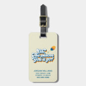 Oh, de plaatsen waar je heen gaat! Offerte met bal Bagagelabel (Voorkant verticaal)