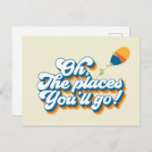 Oh, de plaatsen waar je heen gaat! Offerte met bal Briefkaart (Voorkant / Achterkant)