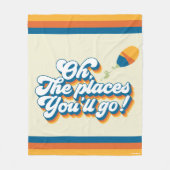 Oh, de plaatsen waar je heen gaat! Offerte met bal Fleece Deken (Voorkant)