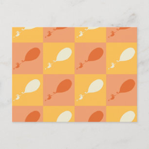 Oh, de plaatsen waar je heen gaat   Oranje blokpat Briefkaart