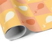 Oh, de plaatsen waar je heen gaat | Oranje blokpat Cadeaupapier (Rol Hoek)