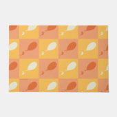 Oh, de plaatsen waar je heen gaat | Oranje blokpat Deurmat (Voorkant)