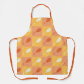 Oh, de plaatsen waar je heen gaat | Oranje blokpat Schort (Voorkant)