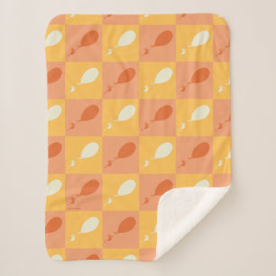 Oh, de plaatsen waar je heen gaat   Oranje blokpat Sherpa Deken