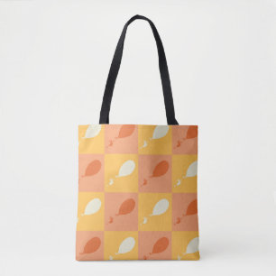Oh, de plaatsen waar je heen gaat   Oranje blokpat Tote Bag