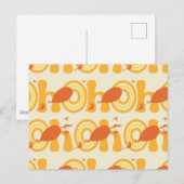 Oh, de plaatsen waar je heen gaat | Oranje tekstpa Briefkaart (Voorkant / Achterkant)