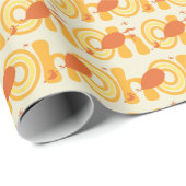 Oh, de plaatsen waar je heen gaat | Oranje tekstpa Cadeaupapier (Rol Hoek)