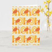 Oh, de plaatsen waar je heen gaat | Oranje tekstpa Kaart (Gele Bloem)