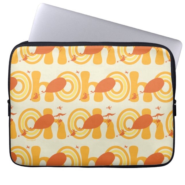 Oh, de plaatsen waar je heen gaat | Oranje tekstpa Laptop Sleeve (Voorkant)