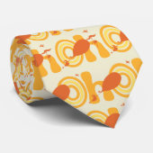 Oh, de plaatsen waar je heen gaat | Oranje tekstpa Stropdas (Opgerold)