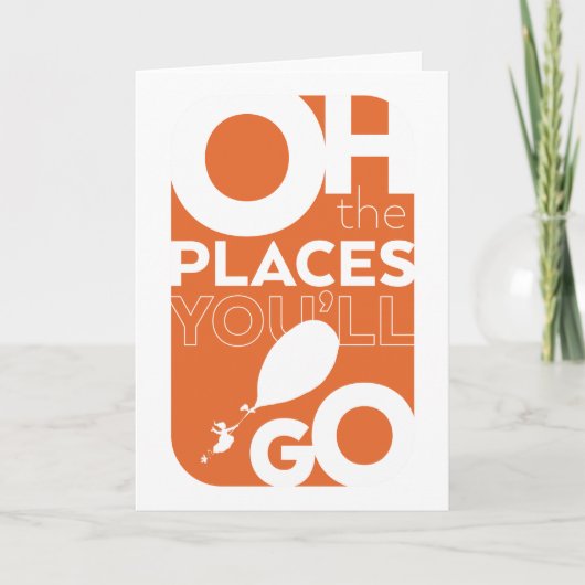 Oh, de plaatsen waar je heen gaat! Oranje typograf Kaart (Voorkant)