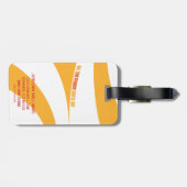 Oh, de plaatsen waar je heen gaat! Oranje wervelin Bagagelabel (Achterkant horizontaal)