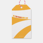 Oh, de plaatsen waar je heen gaat! Oranje wervelin Cadeaulabel (Achterkant)