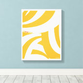 Oh, de plaatsen waar je heen gaat! Oranje wervelin Canvas Afdruk (Insitu (Houten vloer))