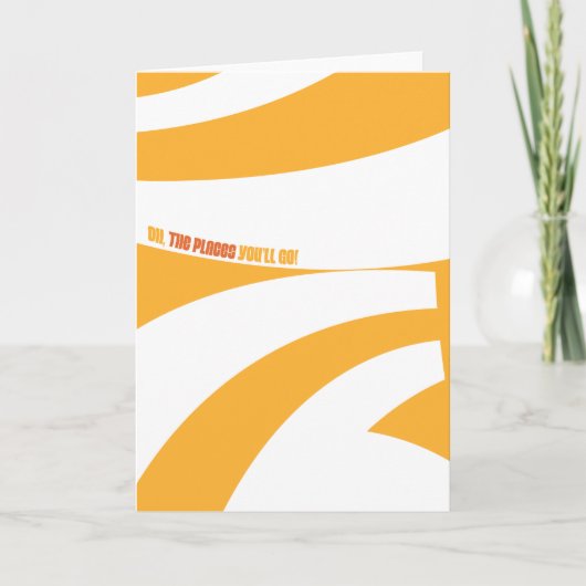 Oh, de plaatsen waar je heen gaat! Oranje wervelin Kaart (Voorkant)